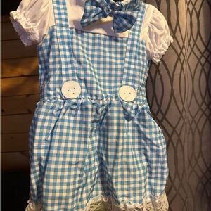 Adorable Checkered Kids Costume with Bow Tie Dorthy from the Wizard of Oz